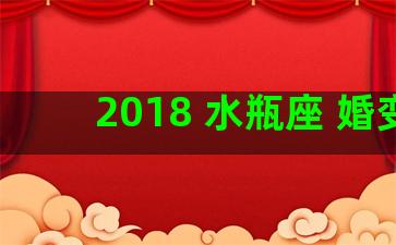 2018 水瓶座 婚变